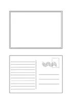Vorschau - Arbeitsblätter - Postkarte Vorlage / beschriften und zeichnen / Urlaub - Seite 1