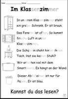 Vorschau - Arbeitsblätter - Lesetext in Silbenschrift "Im Klassenzimmer" 2fach Differenzierung - Alphabetisierung - DaZ/ DaF / Deutsch - Seite 2