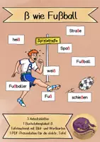Vorschau - Arbeitsblätter - Einführung des Buchstaben ß mit Fußballwörtern - Deckblatt