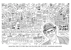 förhandsvisning - KONST: Målarbild av James Rizzi för färgläggning - sida 1
