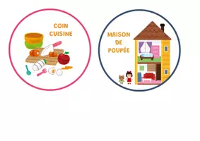 Aperçu - Affichage - affichettes de coins jeux - classe maternelle - Page de couverture
