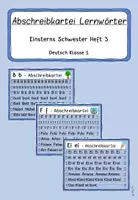 Vorschau - Stationenlernen - Abschreibkartei Lernwörter Einsterns Schwester Klasse 1 Heft 3 - Deckblatt