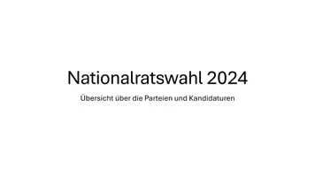 Vorschau - Präsentationen/Tafelbilder - Materialpaket Nationalratswahl 2024 - Deckblatt