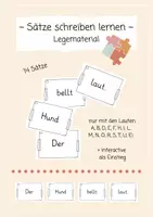 Vorschau - Aufgabenkarten - Sätze schreiben lernen - Einführung - Deckblatt