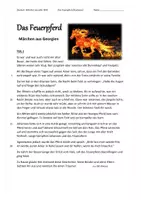 Vorschau - Text - Märchen: Das Feuerpferd (Text) auch geeingnet für die Übung im Lautleseverfahren - Deckblatt