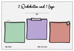Vorschau - Arbeitsblätter - Arbeitsblätter, Spielanleitung: Wahrheit und Lüge (Kennenlernen, Ferienrückblick, Ferienerzählung, Icebreaker) - Seite 2