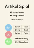 Vorschau - Spiele - Artikelspiel - Artikelkarten - Nomen Einführung - Deckblatt