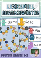 Vorschau - Stationenlernen - Lesespiel - Fantasiewörter/Quatschwörter - Lesekarten - Deckblatt