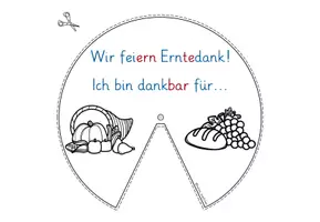 Vorschau - Arbeitsblätter - Religion Erntedank Klasse 1 und 2 – Drehscheibe basteln - Seite 1