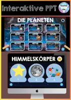 Vorschau - Unterrichtsreihen - Interaktive Power Point ERDE & SONNENSYSTEM - Planeten – Galaxie – Mondphasen – Tag & Nacht – Jahreszeiten | SOFORT EINSATZBEREIT - Seite 3