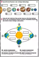 Vorschau - Arbeitsblätter - Erdkunde Test - Die Erde im Sonnensystem - Jahreszeiten, Planeten, Mondphasen uvm. - Seite 3