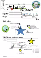 Vorschau - Unterrichtsreihen - Word Formen, WordArt & Textfelder | Merkblätter mit Lösungen | Informatik - Seite 1