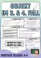 Vorschau - Arbeitsblätter - Objekte im 3.Fall/Objekte im 4.Fall - Einführung und Wiederholung - Deckblatt