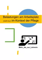 Vorschau - Arbeitsblätter - Belastungen am Arbeitsplatz (nicht nur) im Kontext der Pflege - Deckblatt