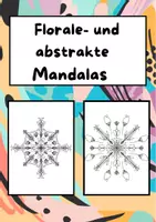 Vorschau - Mal- und Bastelvorlagen - Abstrakte und florale Mandalas zum ausmalen und kreativen Gestaltung - Deckblatt