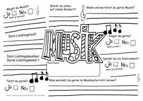 Vorschau - Arbeitsblätter - Musik-Einstiegsstunde - Deckblatt