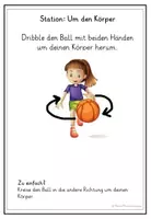 Vorschau - Stationenlernen - Dribbling Basketball Stationskarten - Seite 3