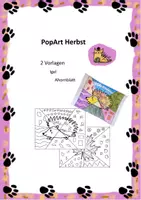 Vorschau - Mal- und Bastelvorlagen - PopArt Herbst - Deckblatt