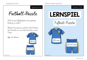 Vorschau - Spiele - Fußball-Puzzle (Legespiel) - Zeitspannen umrechnen - Seite 3