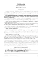 Aperçu - Feuilles d'exercices - Compréhension de Texte - Alibaba et les quarante voleurs - Page de couverture