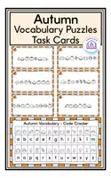 anteprima - Esercizi - Autumn Vocabulary - Puzzle Task Cards - Pagina di copertina