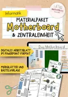 Vorschau - Arbeitsblätter - Merkblätter & interaktive Aufgabe: Motherboard | Informatik - Deckblatt
