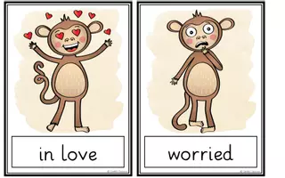 Vista previa - Tarjetas / Manipulativos - Feelings & Emotions - Flashcards - página 3