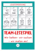 Vorschau - Arbeitsblätter - Team- Lese- Spiel. Wir haben- wir suchen – wir malen an! - Deckblatt