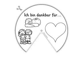 Vorschau - Arbeitsblätter - Ethik Dankbarkeit Klasse 3-6 – Drehscheibe basteln - Seite 1