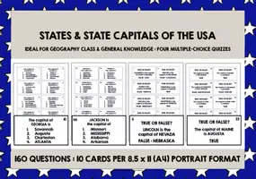 Vorschau - Quiz - ENGLISH USA STATES & CAPITALS MULTIPLE-CHOICE QUIZZES - Seite 1
