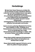 Vorschau - Spiele - Herbstbingo 30 Bingokarten mit Herbstmotiv - Seite 1