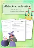 Vorschau - Arbeitsblätter - Hilfe zum Märchen Schreiben (Hauptfigur, Bösewicht und Welt) - Deckblatt