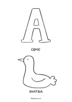 anteprima - Esercizi - Alfabetiere o abbecedario degli animali, v. lettere singole - Pagina 1