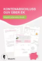 Vorschau - Arbeitsblätter - Kontenabschluss GUV über EK - Deckblatt
