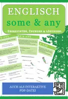 Vorschau - Arbeitsblätter - Englisch: some & any - auch interaktiv - Deckblatt