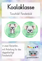 Vorschau - selbst erstellte Cliparts/Grafiken - Koalaklasse: Türschilder/ Fensterbilder - Deckblatt