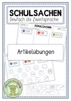 Vorschau - Fördermaterial/Inklusion - SCHULSACHEN Artikelübung - Deckblatt