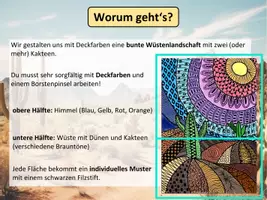 Vorschau - Stundenentwürfe - Kunstprojekt „Zentangle Wüstenlandschaft“ – Deckfarben & Muster Schritt für Schritt - Seite 2