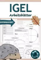 Vorschau - Arbeitsblätter - 1./2.Klasse: Lerntheke mit differenzierten Arbeitsblättern zum Thema Igel - Deckblatt