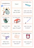Vorschau - Spiele - Lesedomino Schulanfang für die ganze Klasse - Seite 1