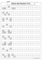 Vorschau - Arbeitsblätter - Muster fortsetzen Klasse 1, visuelle Wahrnehmung - Seite 1