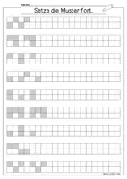 Vorschau - Arbeitsblätter - Muster fortsetzen Klasse 1, visuelle Wahrnehmung - Seite 2