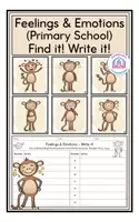 Aperçu - Feuilles d'exercices - Feelings & Emotions - Find it! Write it! - Page de couverture