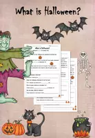 Vorschau - Stationenlernen - What is Halloween? Sachtexte über Halloween - Deckblatt