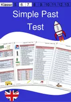 Vorschau - Test - Englischtest / Klassenarbeit zum Simple Past mit Lösungen für die 6. Klasse - Deckblatt