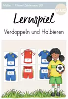 Vorschau - Stationenlernen - Fußball-Puzzle Verdoppeln und Halbieren (ZR20) - Deckblatt