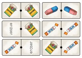 anteprima - Materiale di supporto/inclusione - School Supplies DOMINOES - Pagina 3