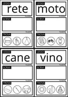 anteprima - Esercizi - Gioco Leggi, scrivi, trova st. minuscolo - Pagina 1