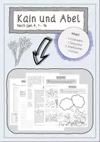 Vorschau - Arbeitsblätter - Kain und Abel: Lesetext, Textpuzzle, Arbeitsblätter & Suchsel - Deckblatt