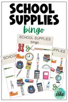 anteprima - Materiale di supporto/inclusione - School Supplies BINGO GAME - Pagina di copertina